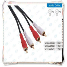 Cable de audio dual estéreo 2 RCA a 2 cables RCA